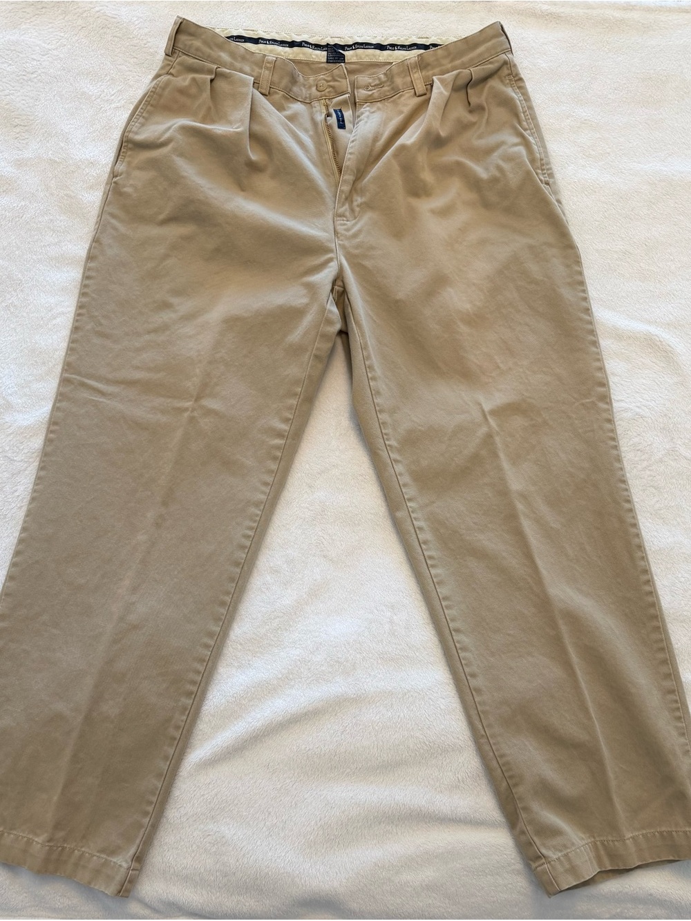 Polo by Ralph Lauren Tan Pleated Chino Pants